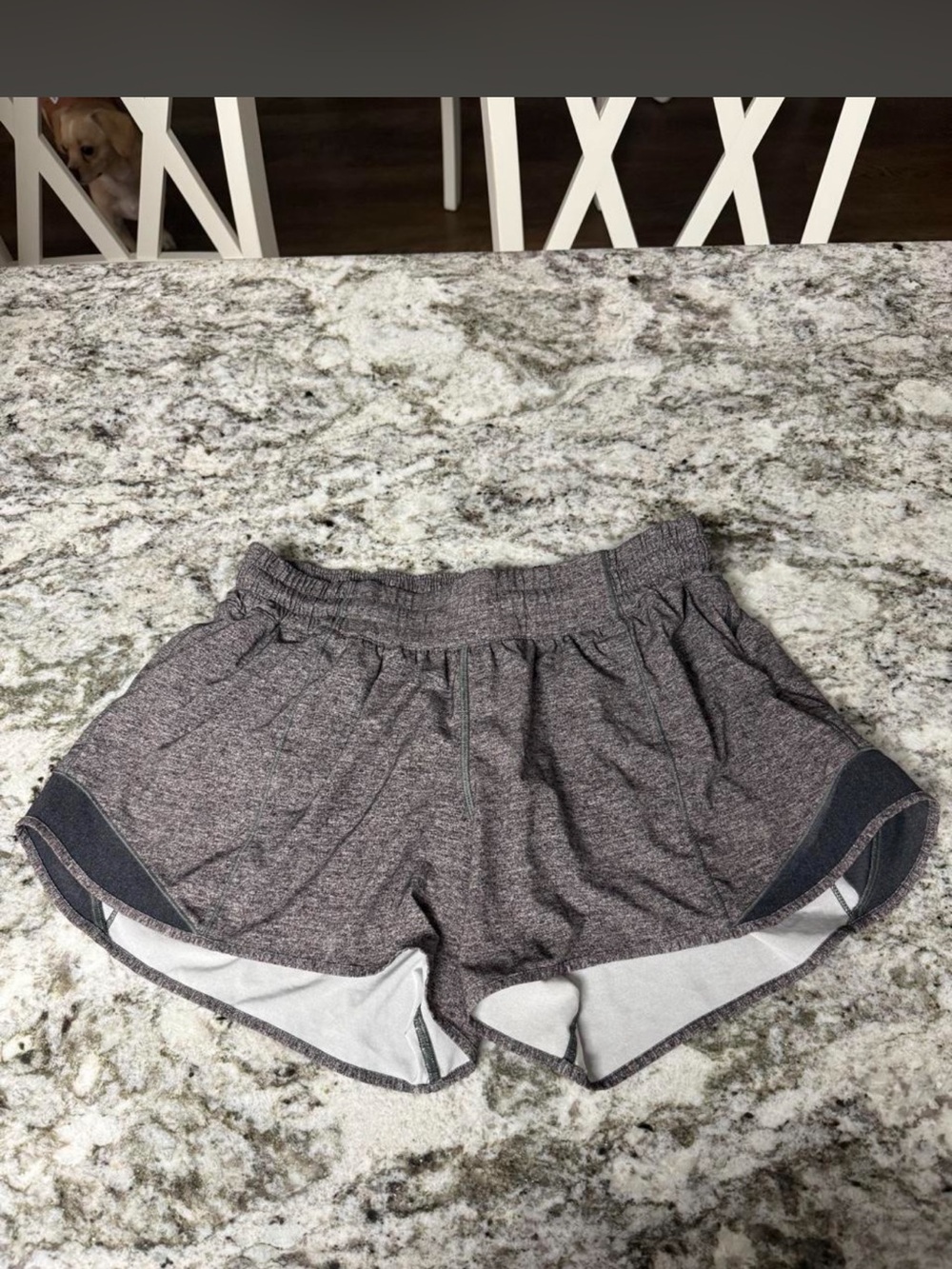 lululemon athletica Women's Heather Charcoal Running Shorts